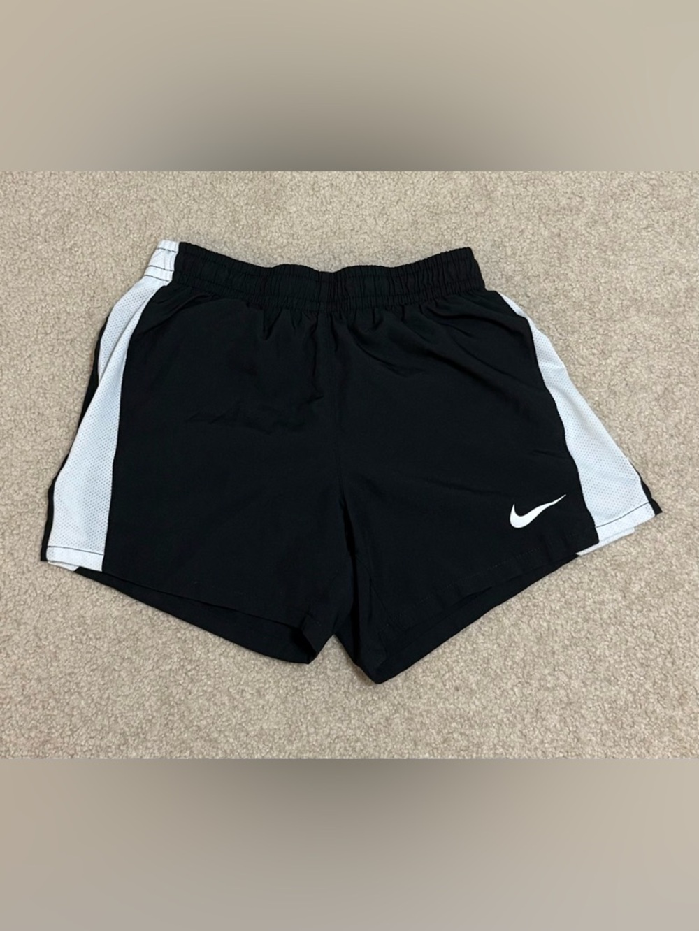 Nike Black and White Girls Running shorts